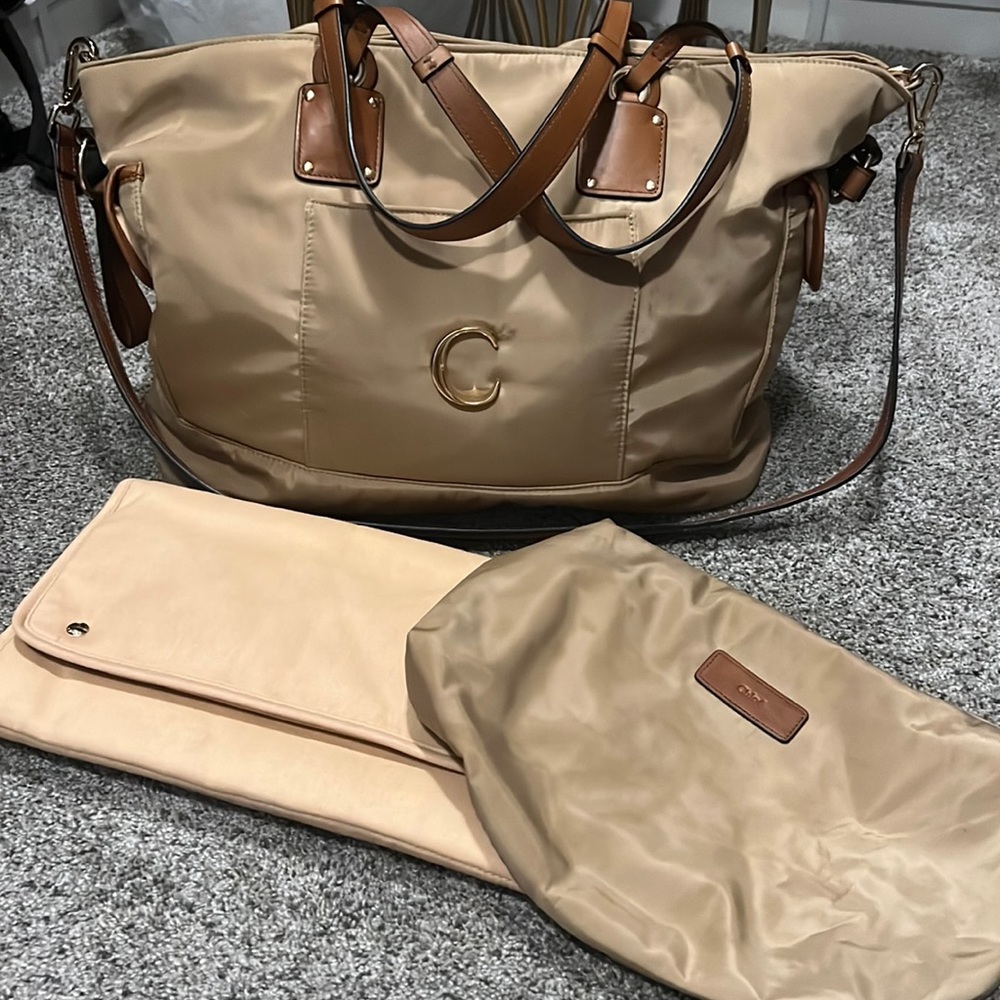Chloe designer diaper bag.